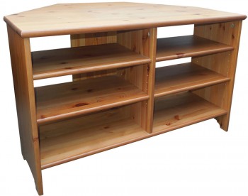 IKEA LEKSVIK TV Eckschrank massive Kiefer Antikbeize 100x62cm 700.454.82