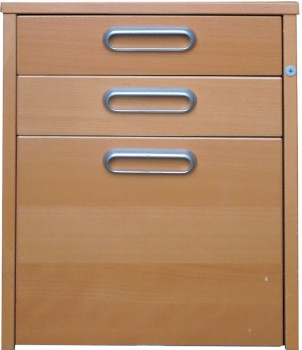 IKEA Effektiv, Rollcontainer 3x Schubladen in Buche dunkel 000.438.96