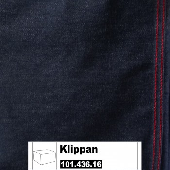 IKEA Klippan Bezug für Hocker in Vansta dunkelblau 101.436.16 IKEA Klippan Bezug für Hocker in Vansta dunkelblau 101.436.16