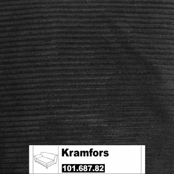 IKEA Kramfors Bezug für 2er Sofa Armlehne links in Tranäs schwarz 101.687.82