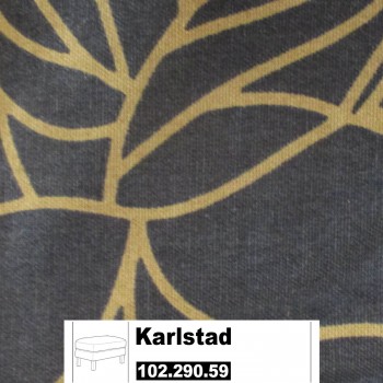 IKEA Karlstad Bezug für Hocker in Bladåker blau, beige 102.290.59