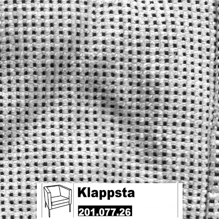 IKEA KLAPPSTA Bezug für Sessel in Sanne weiß / schwarz 201.077.26