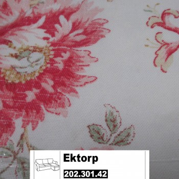 IKEA Ektorp Bezug 2er-Sofa mit Récamiere Byvik bunt 202.301.42