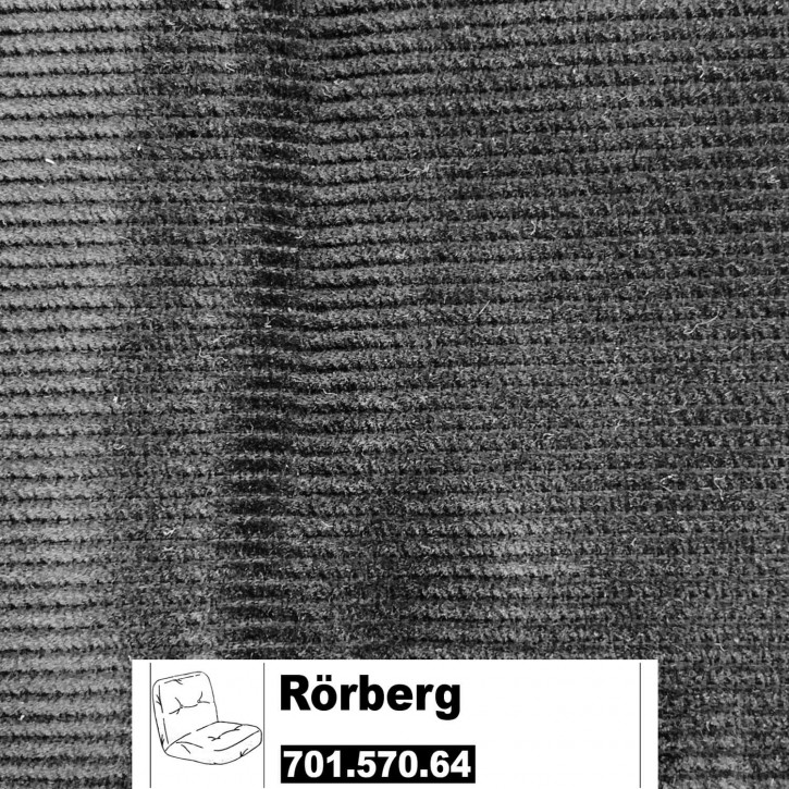 IKEA Rörberg Bezug für Drehsesselpolster in Leaby schwarz 701.570.64