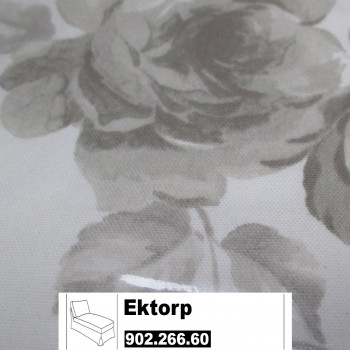 IKEA Ektorp Bezug für Freistehende Recamiere in Norlida weiß/beige 902.266.60
